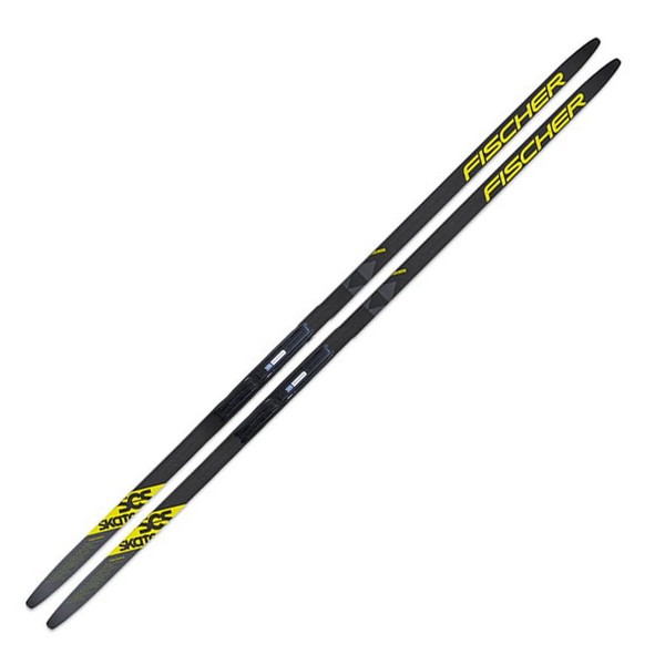 Беговые лыжи Fischer SCS SKATE IFP N24019 с насечками черный/желтый, 181 см