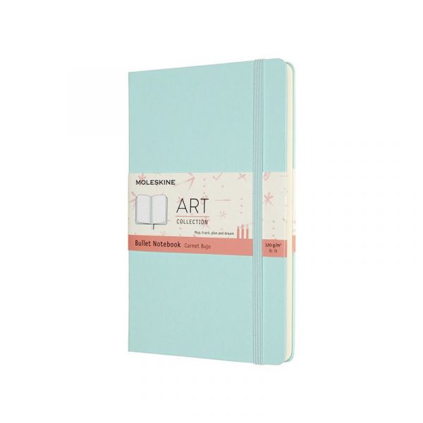 Блокнот Moleskine ART BULLET ARTBULNT3B24 80 л пунктир твердая обложка аквамарин