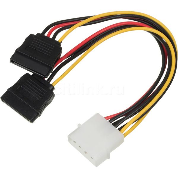 Кабель питания Ningbo Molex/2xSATA 0.18m 0,18 м