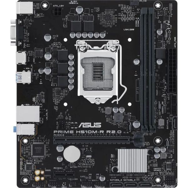 Материнская плата ASUS PRIME H510M-R R2.0-SI LGA 1200,Intel H470,mATX,Ret (White Box)