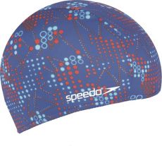Шапочка для плавания Speedo Polyester Printed Cap 8-087680000 Navy red blue